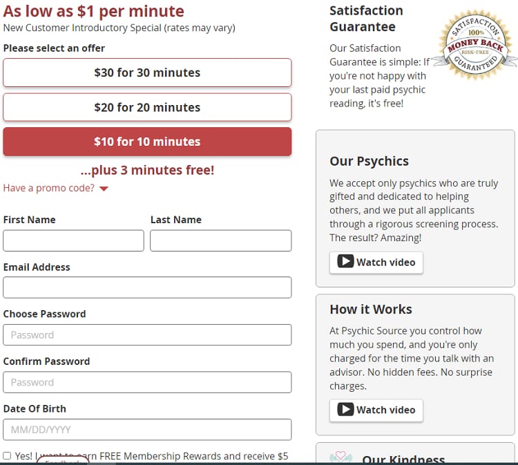 Using Psychic Source is a simple process